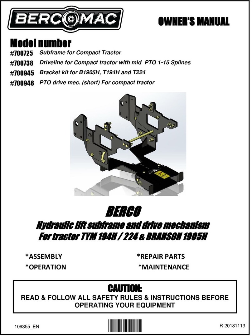 Bercomac BERCO 700725 owner's manual