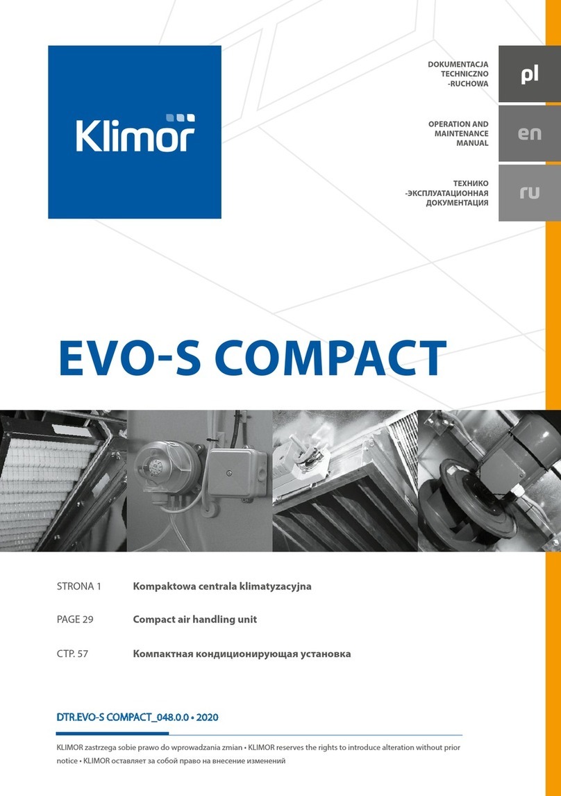 Klimor EVO-S COMPACT Operation and maintenance manual