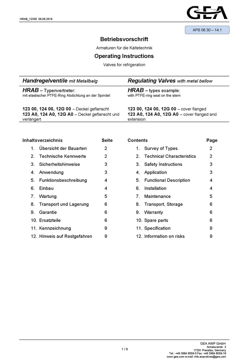 GEA HRAB operating instructions