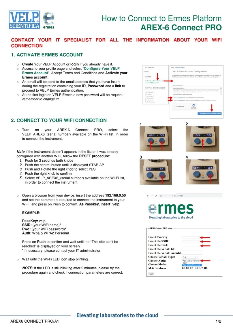 Velp Scientifica AREX-6 How to connect