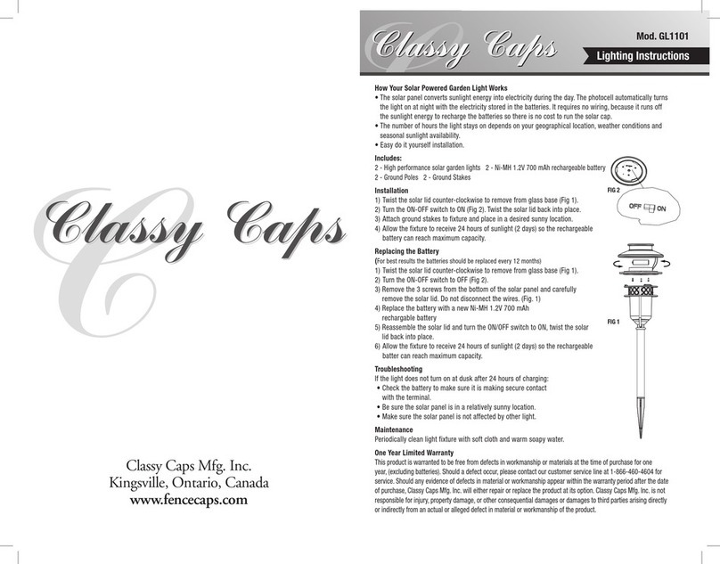 Classy Caps GL1101 User manual