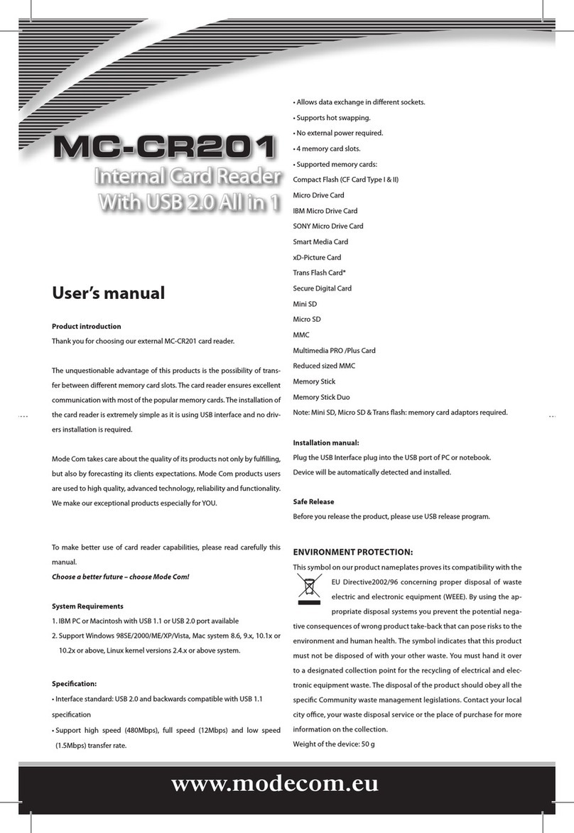 Modecom MC-CR201 user manual