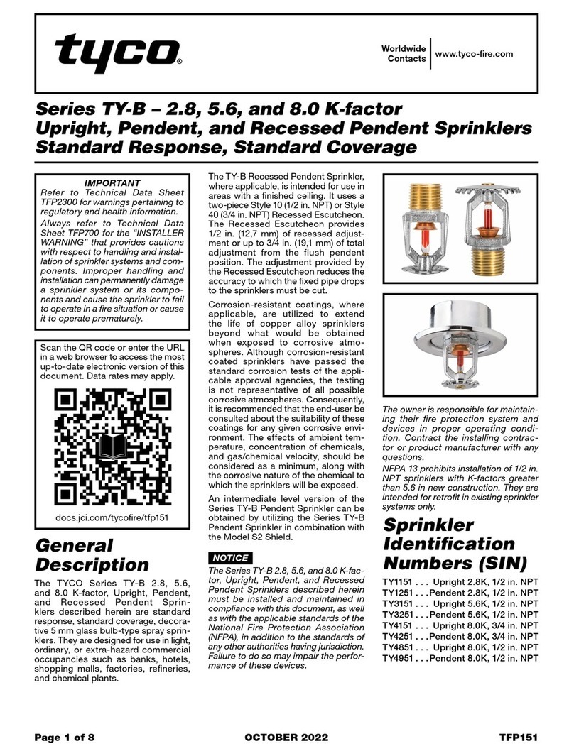 Tyco TY-B Series quick start guide