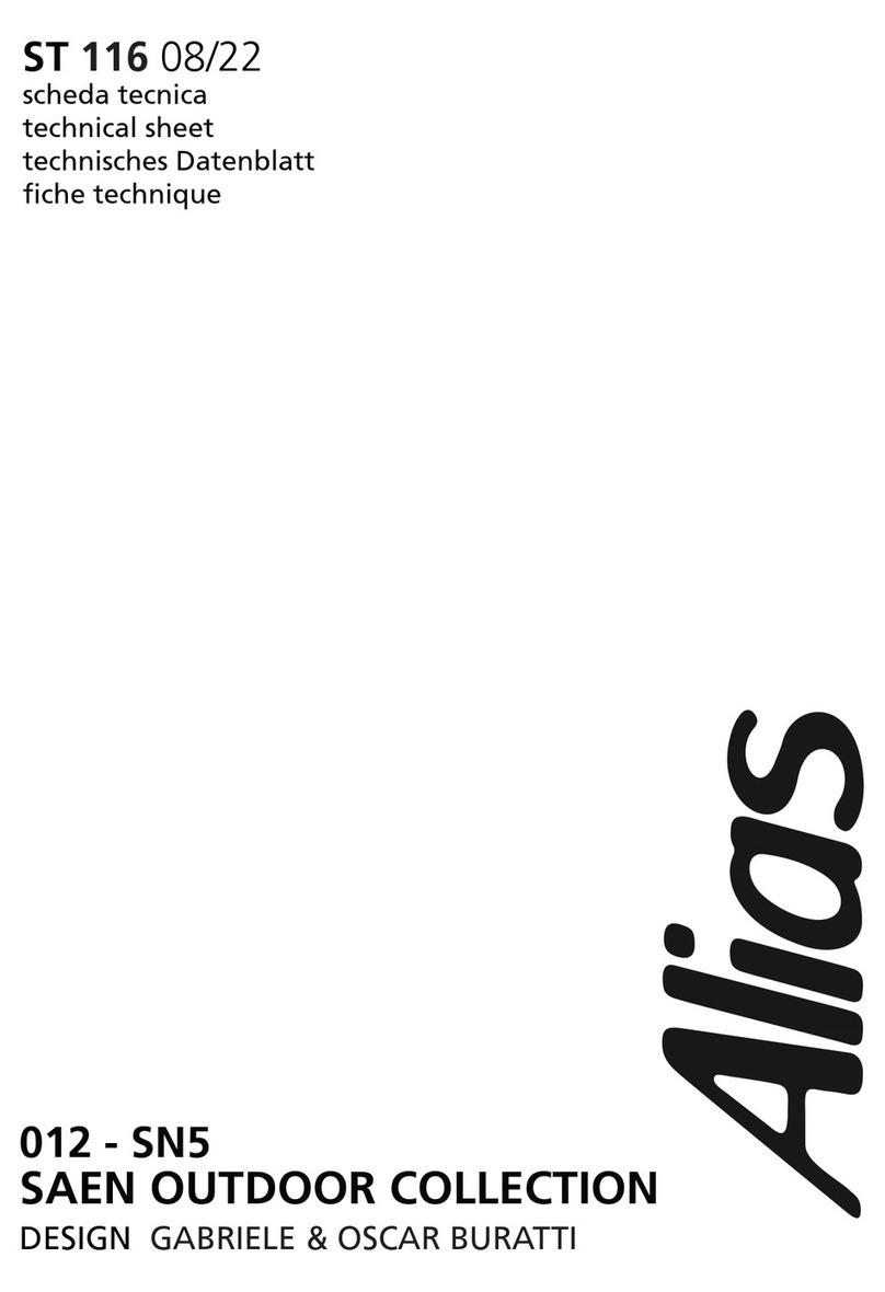 Alias SAEN OUTDOOR COLLECTION SN5 Technical sheet Alias SAEN OUTDOOR COLLECTION SN5 Technical sheet