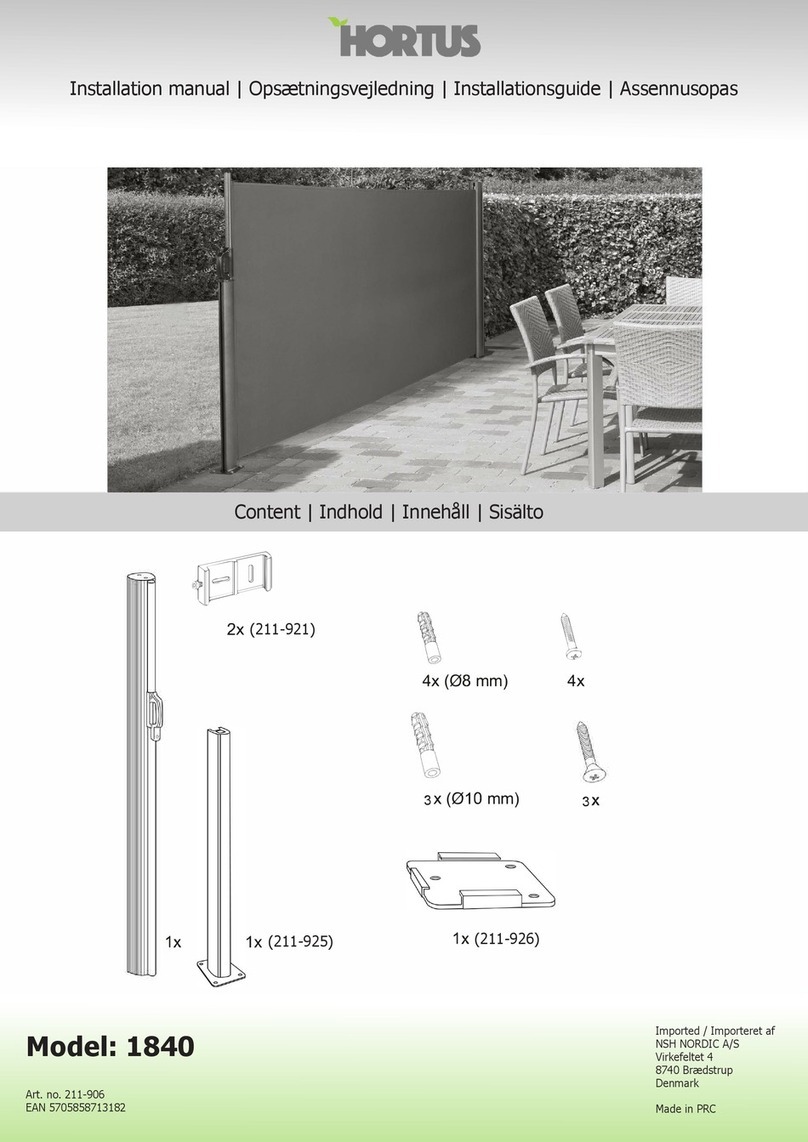 Hortus 1840 installation manual