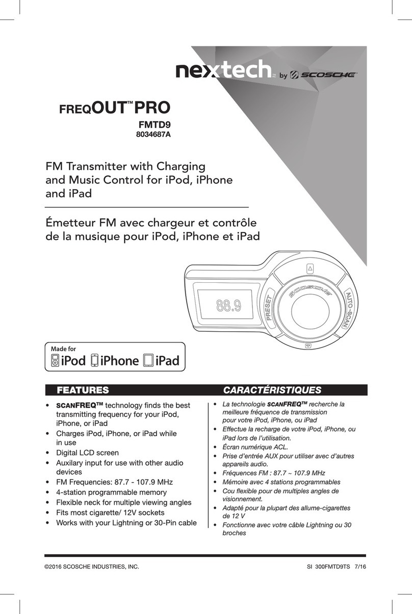 Scosche nextech freqOUT PRO FMTD9 manual Scosche nextech freqOUT PRO FMTD9 manual