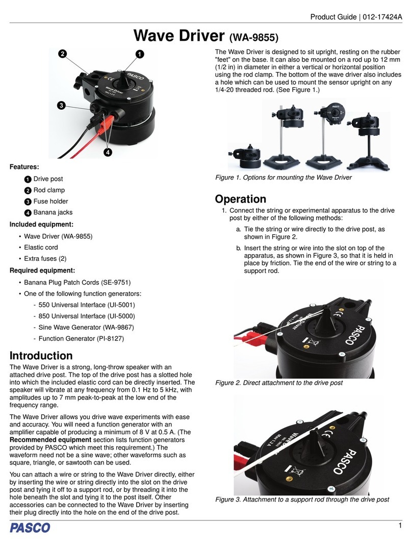 PASCO WA-9855 Product guide
