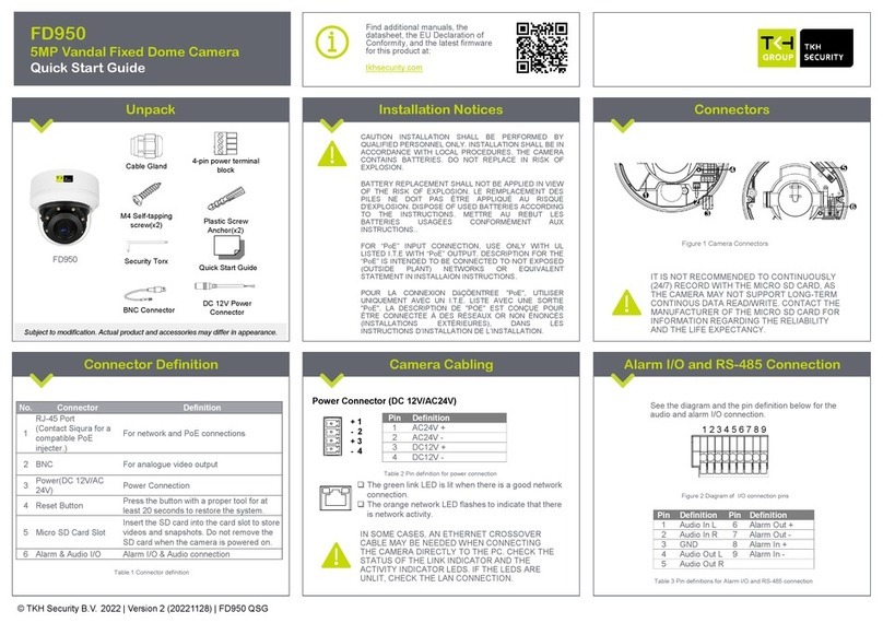 TKH security FD950 User manual