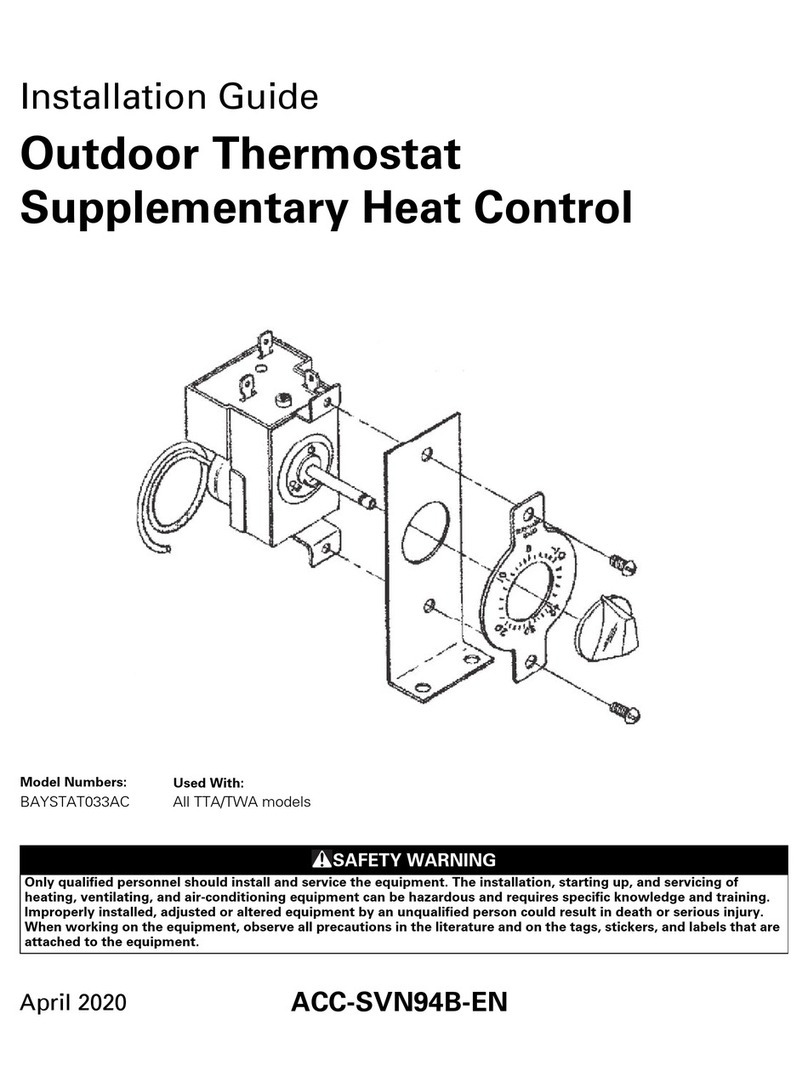 Trane Technologies BAYSTAT033AC installation guide
