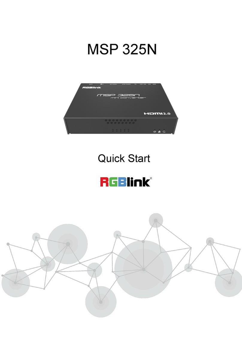 RGBlink MSP 325N User manual