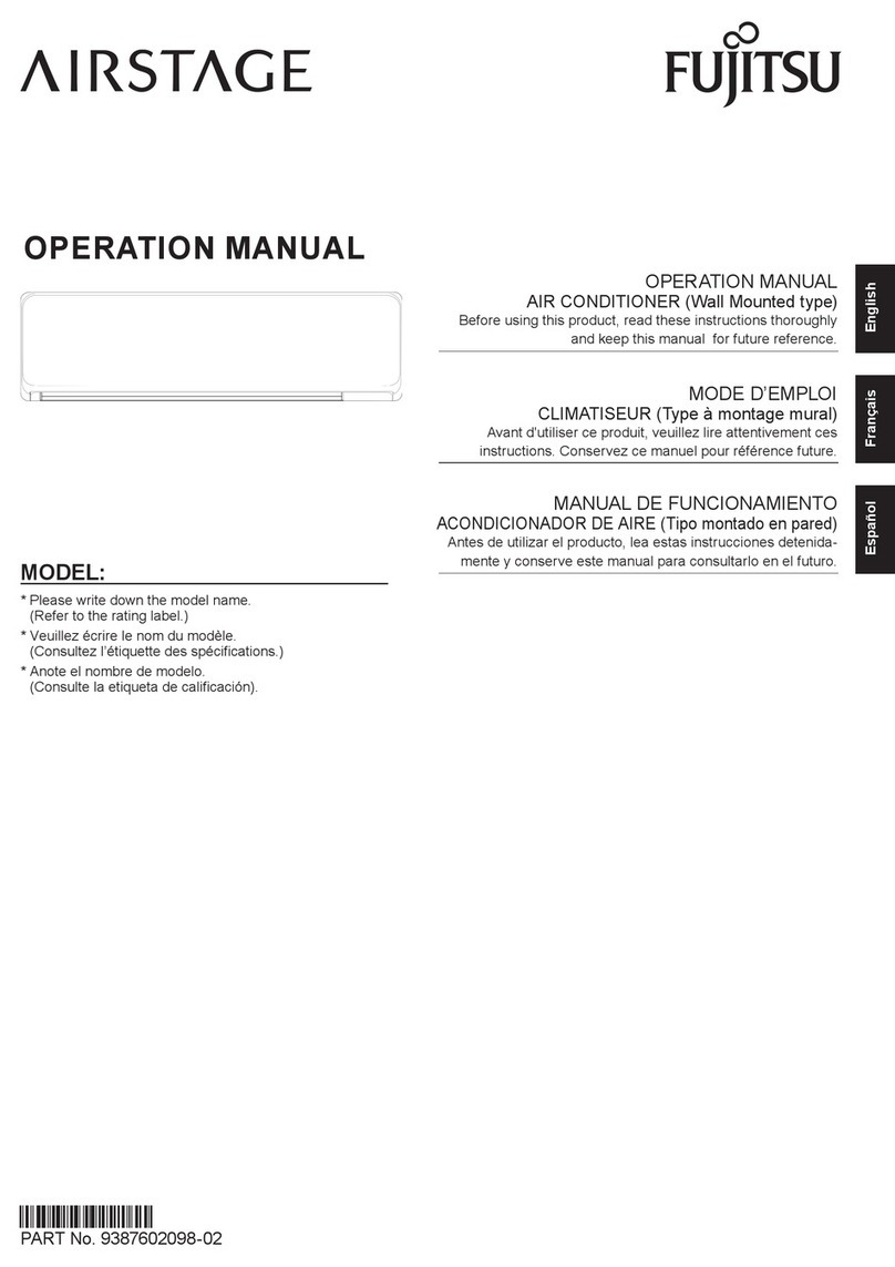 Fujitsu Airstage Wall Series User manual
