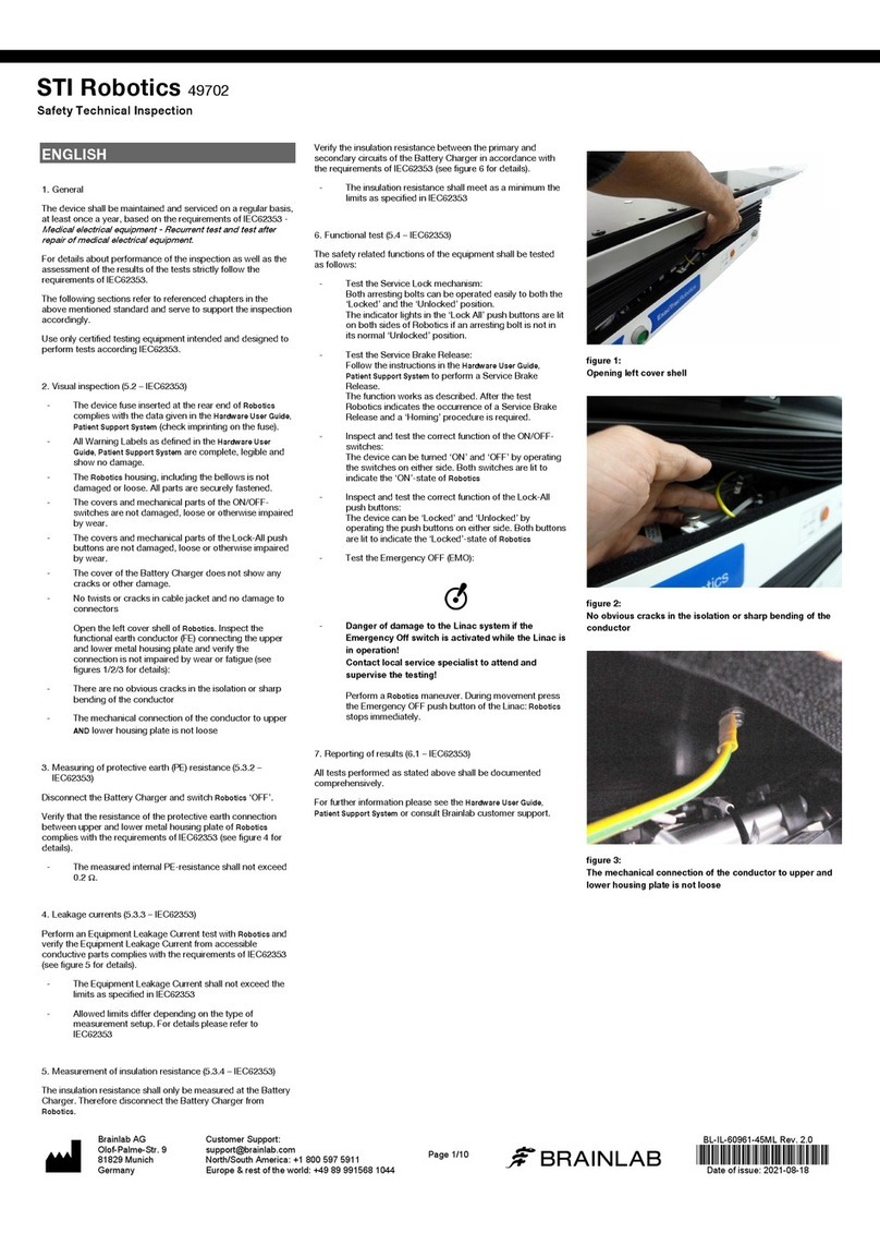 Brainlab STI Robotics 49702 quick start guide