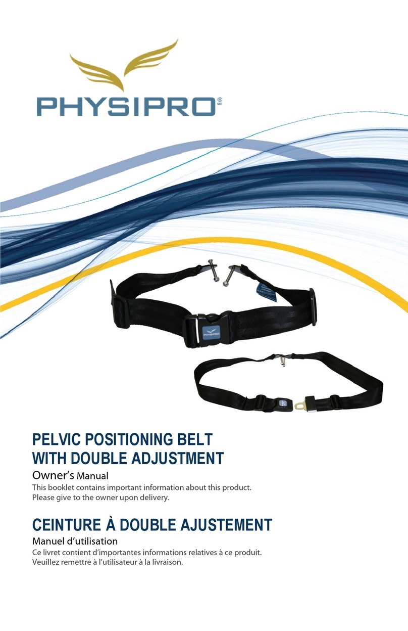 Physipro PELVIC POSITIONING BELT WITH DOUBLE... owner's manual Physipro PELVIC POSITIONING BELT WITH DOUBLE... owner's manual
