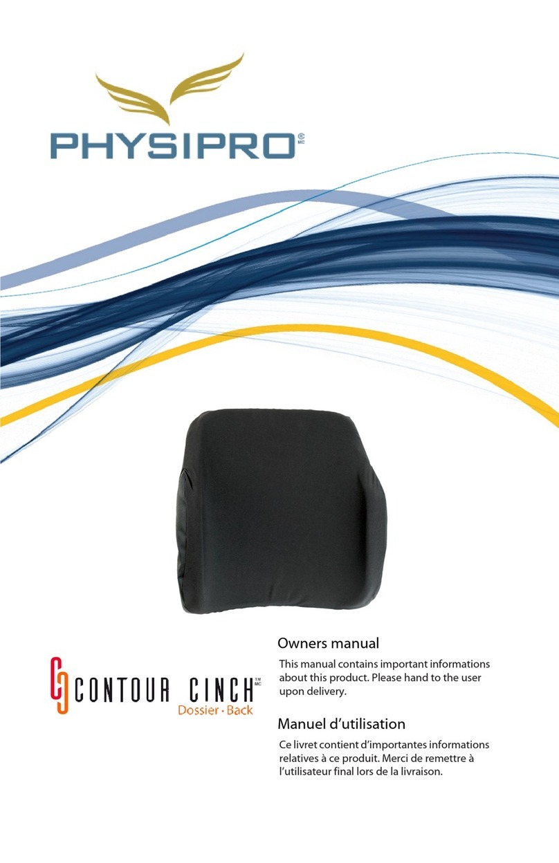 Physipro Contour Cinch Backrest owner's manual