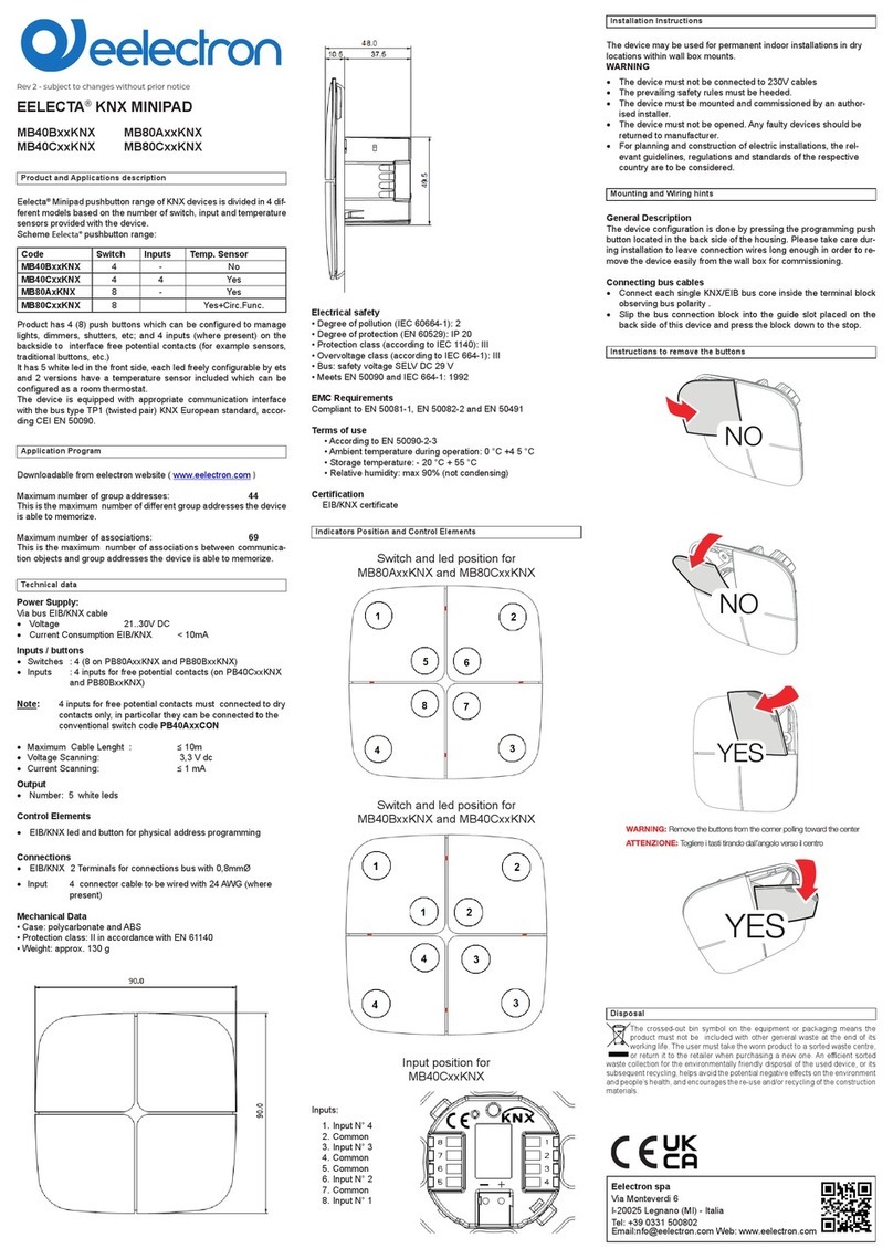 Eelectron EELECTA MB40B KNX Series User manual