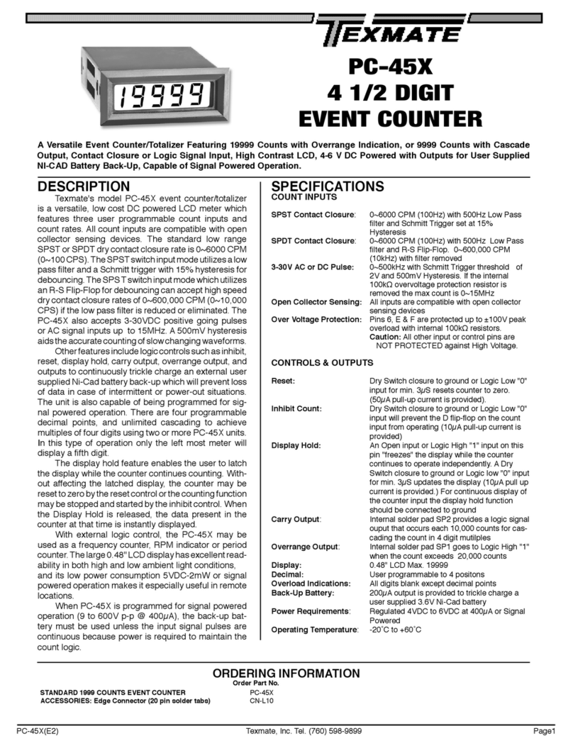 Texmate PC-45X quick start guide