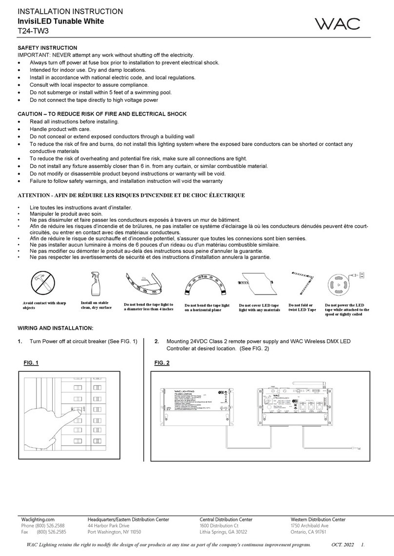 WAC InvisiLED T24-TW3 Installation instruction WAC InvisiLED T24-TW3 Installation instruction