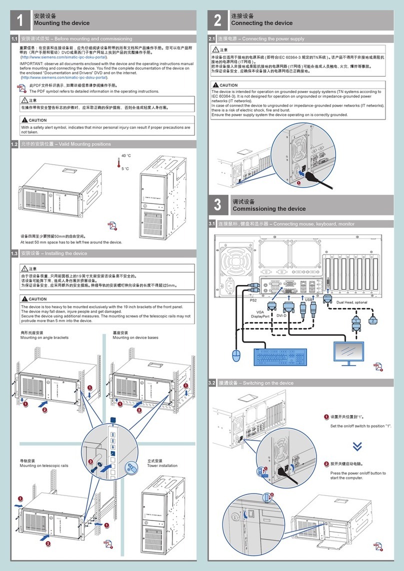 Siemens SIMATIC IPC3000 SMART User manual