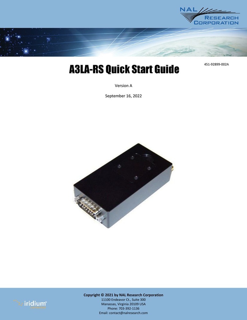 NAL RESEARCH CORPORATION A3LA-RS User manual
