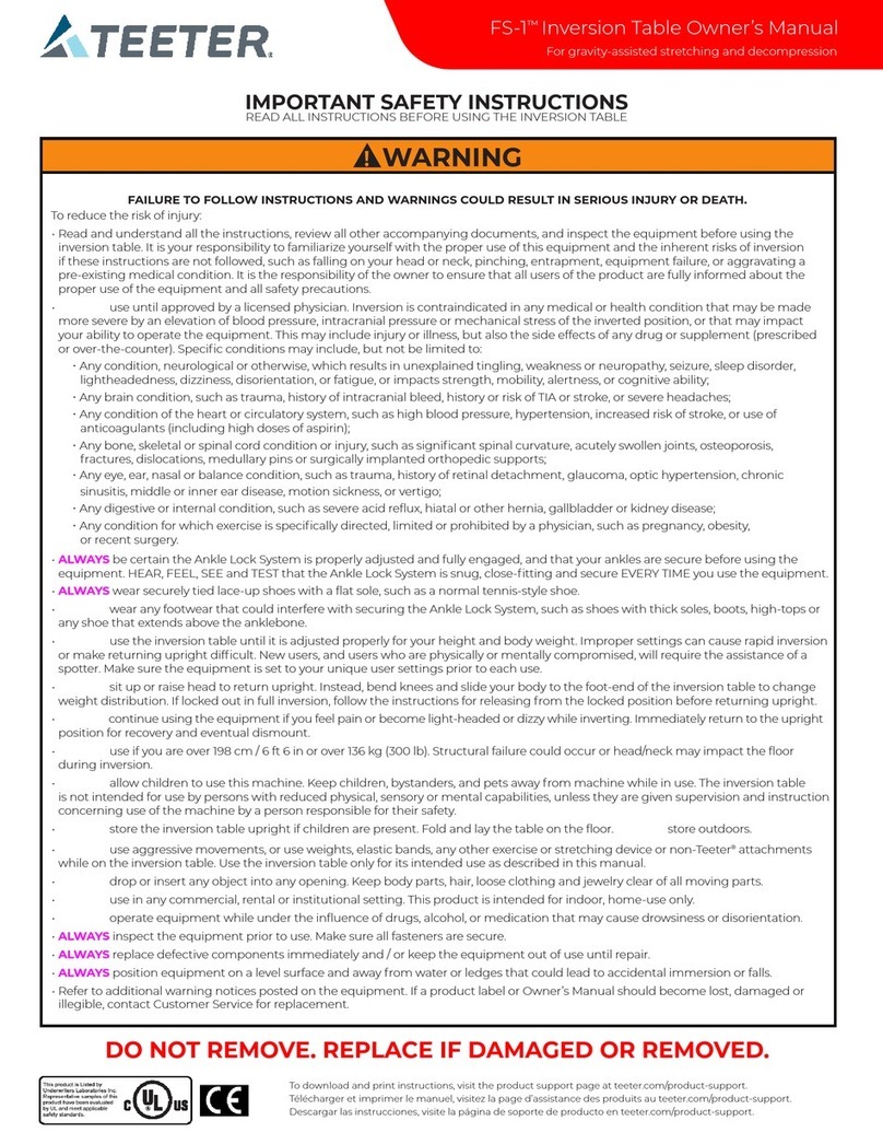 Teeter FS-1 User manual
