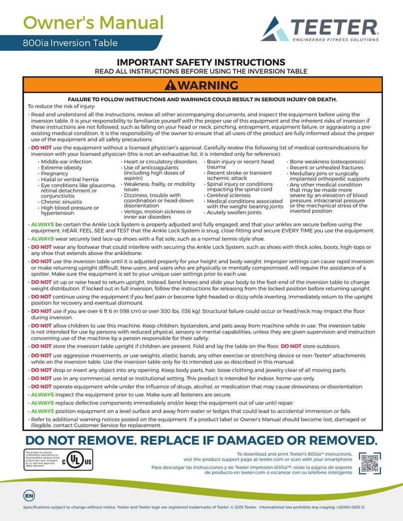 Teeter 800ia User manual