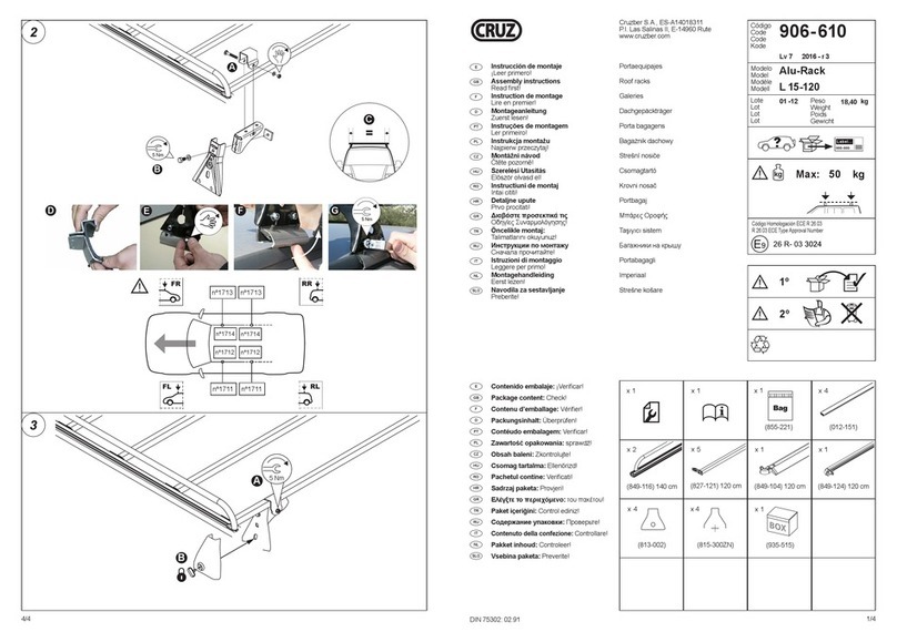 Cruz Alu-Rack L 15-120 User manual
