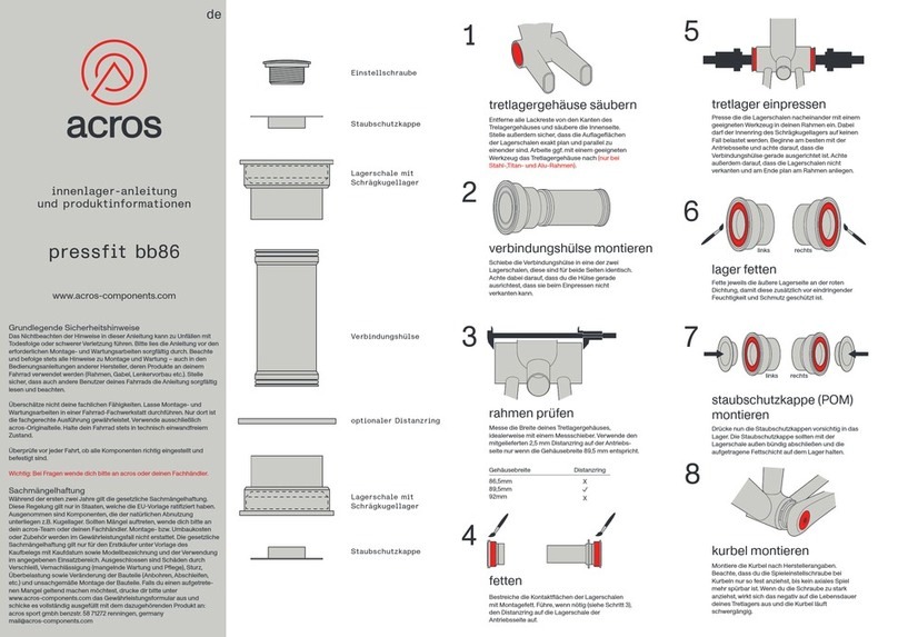 Acros pressfit bb86 instructions