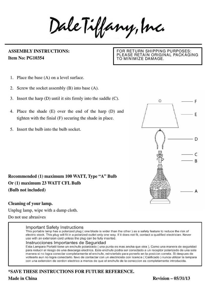 Dale Tiffany PG10354 Assembly instructions