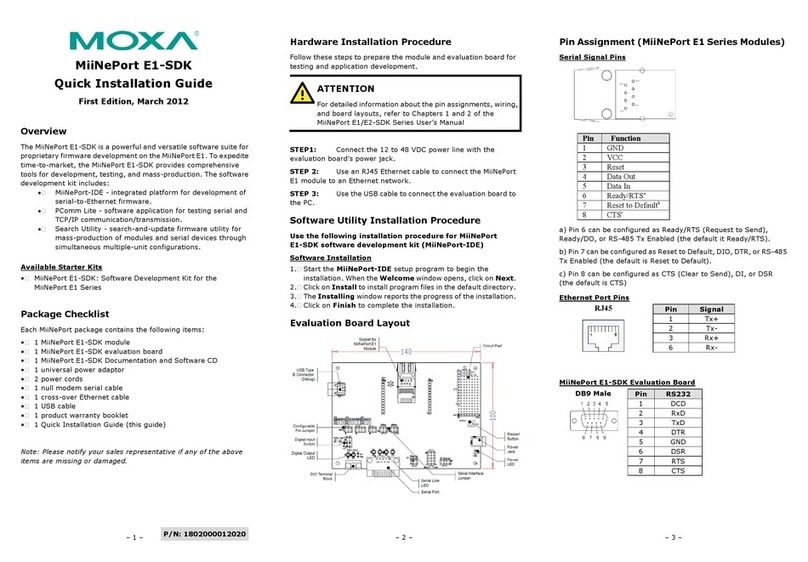 Moxa Technologies MiiNePort E1-SDK User manual