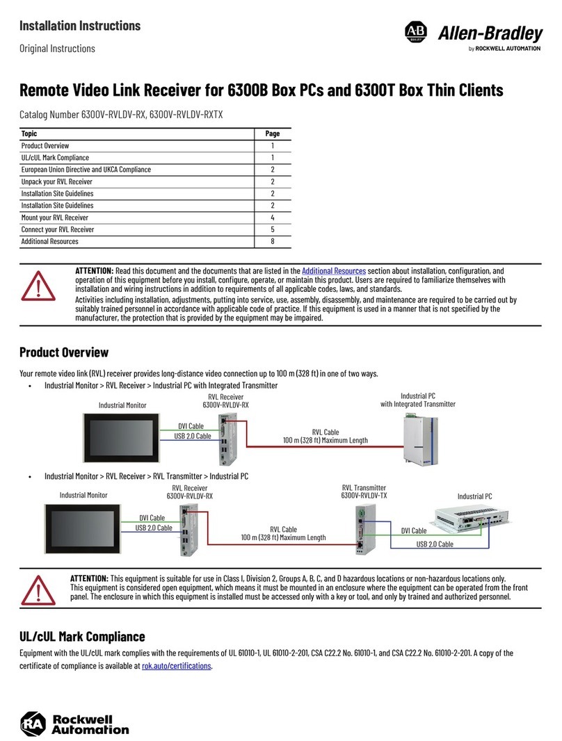 Rockwell Automation Allen-Bradley 6300V-RVLDV-RX installation instructions