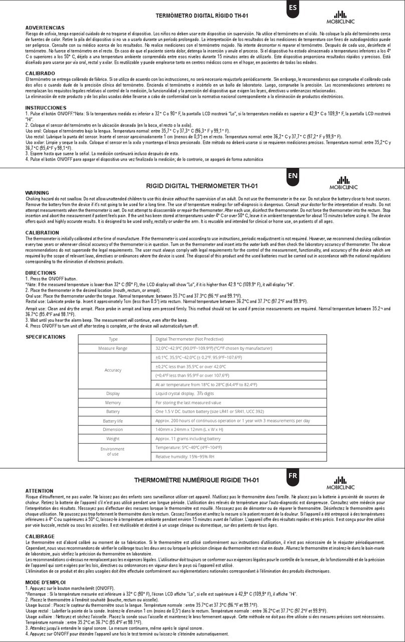 Mobiclinic TH-01 User manual