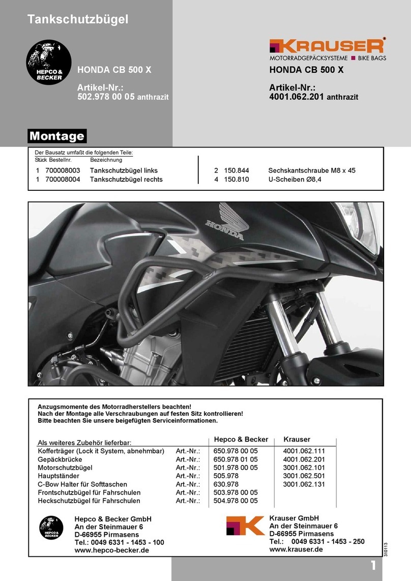 hepco & becker KRAUSER 502.978 00 05 Installation guide hepco & becker KRAUSER 502.978 00 05 Installation guide