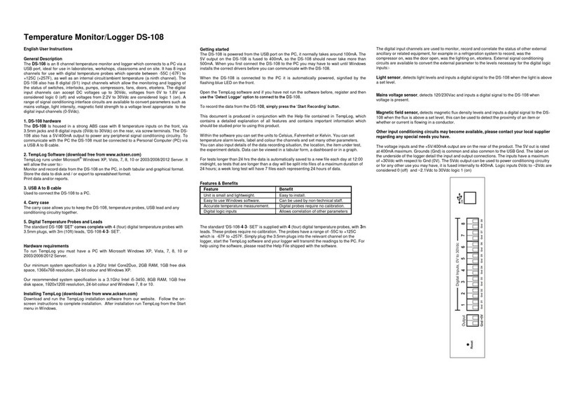 Acksen DS-108 User manual