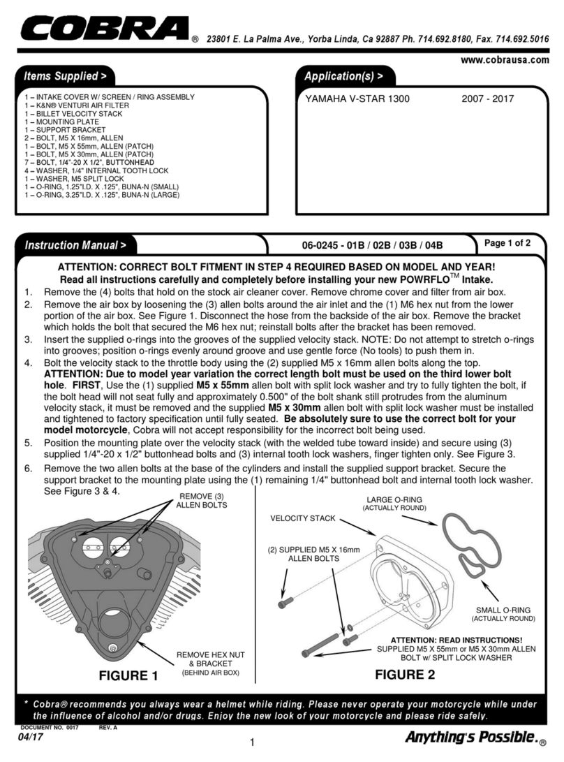 Cobra 06-0245-01B instruction manual