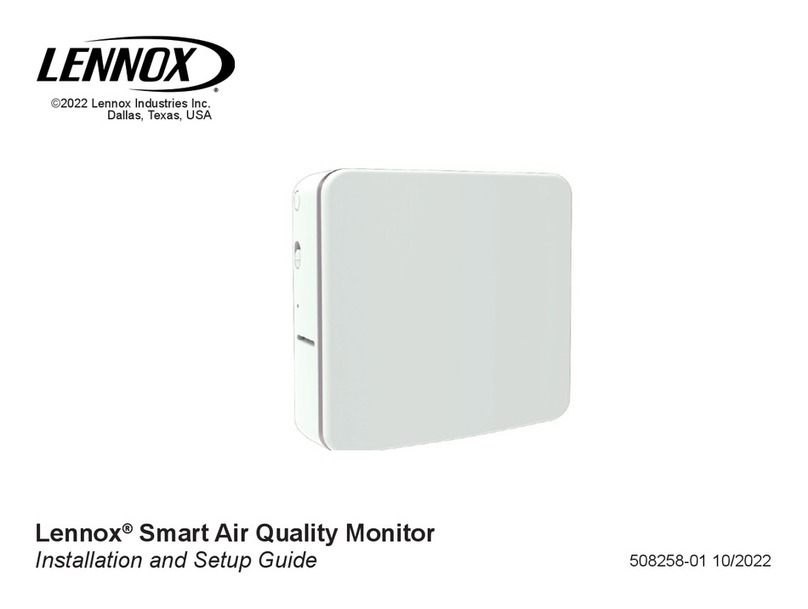 Lennox Smart Air Quality Monitor Installation and setup guide