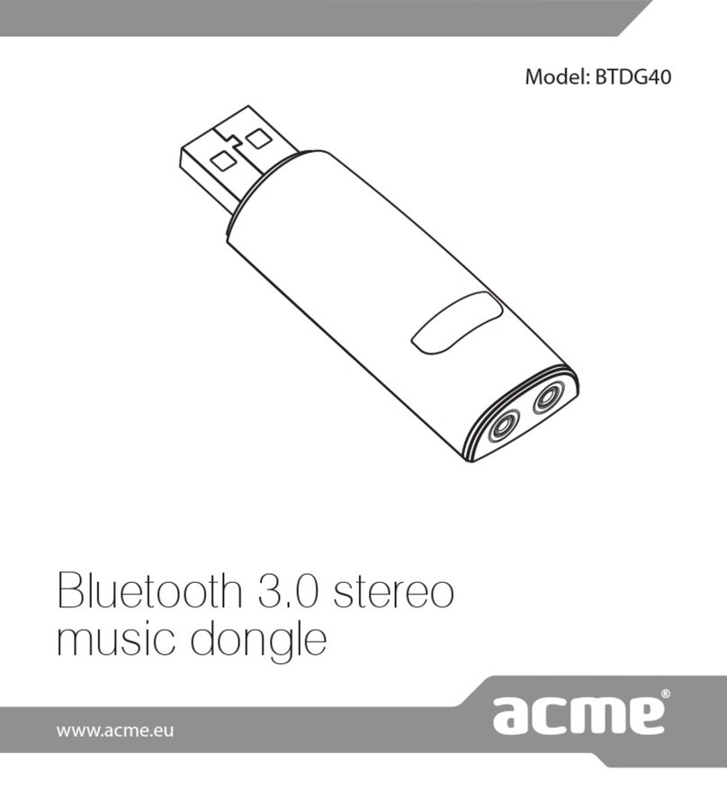 ACME BTDG40 User manual ACME BTDG40 User manual
