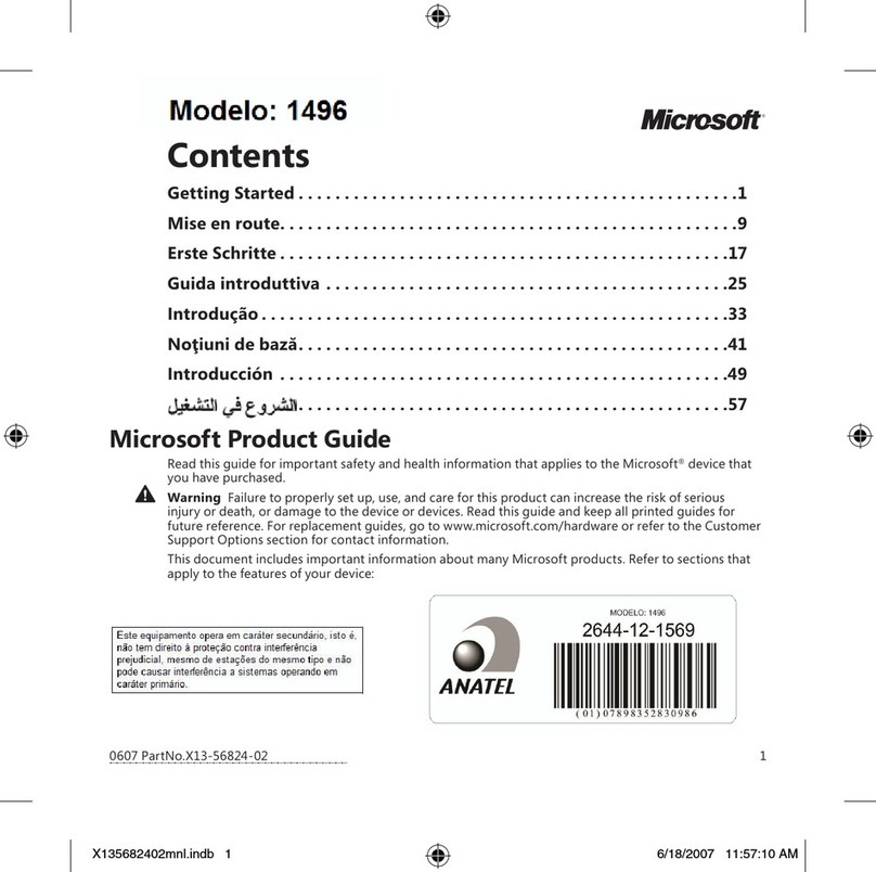Microsoft 1496 User manual Microsoft 1496 User manual