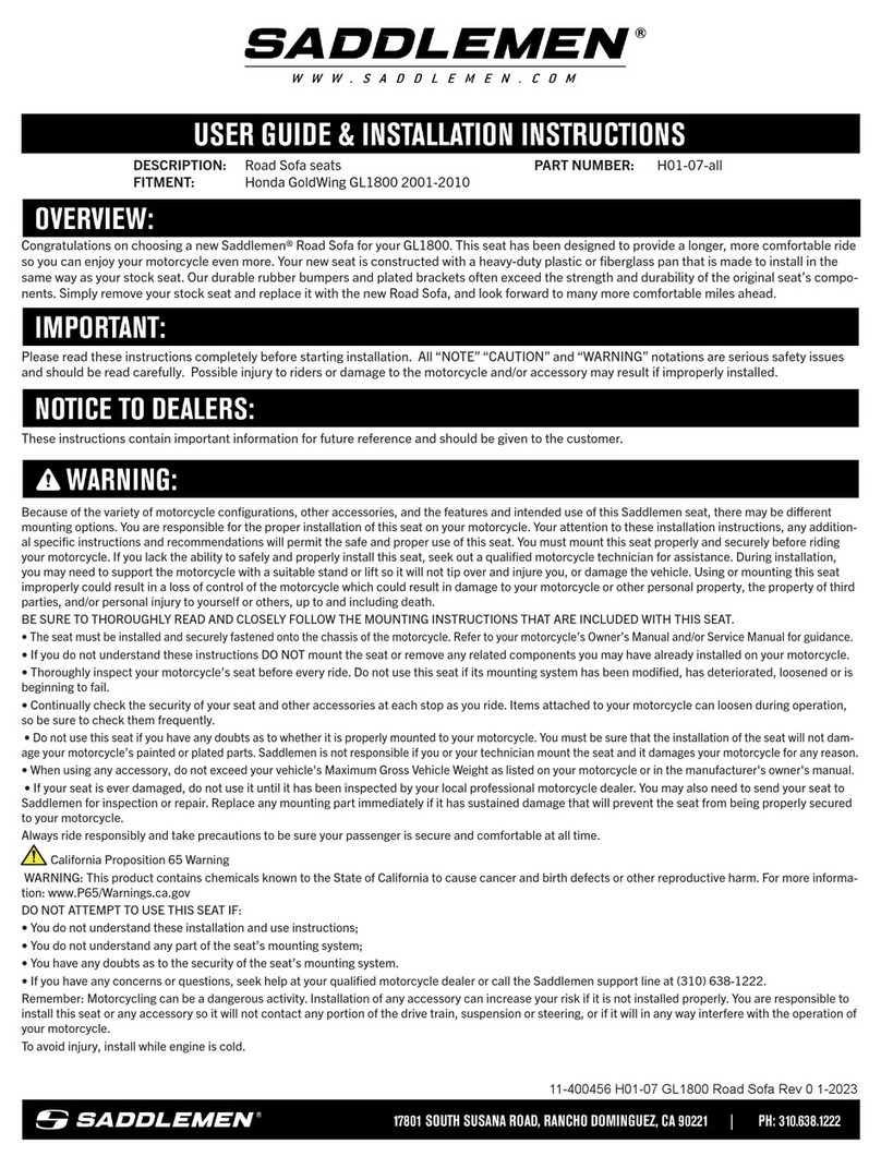Saddlemen H01-07-all Instruction Manual