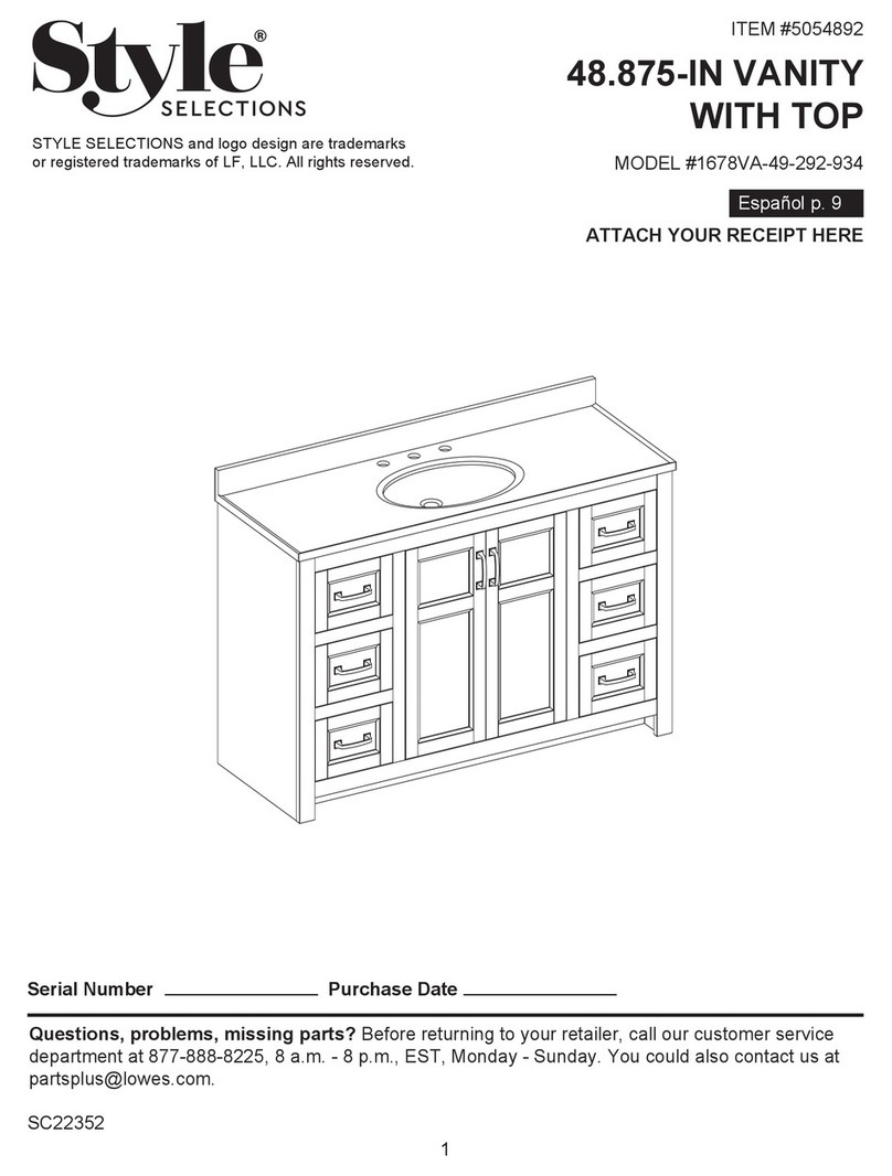 LF Style SELECTION 1678VA-49-292-934 installation instructions