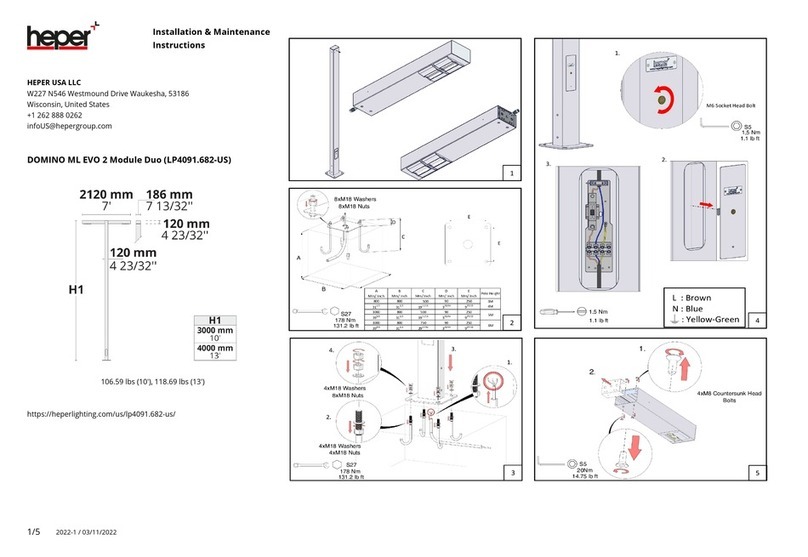HEPER DOMINO ML EVO 2 Module Duo Installation and operating instructions