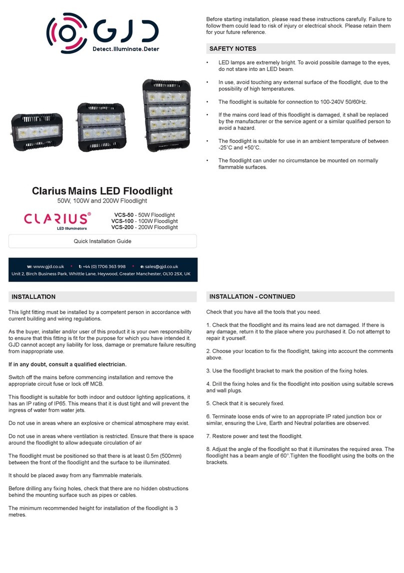 GJD CLARIUS VCS-50 Quick installation guide