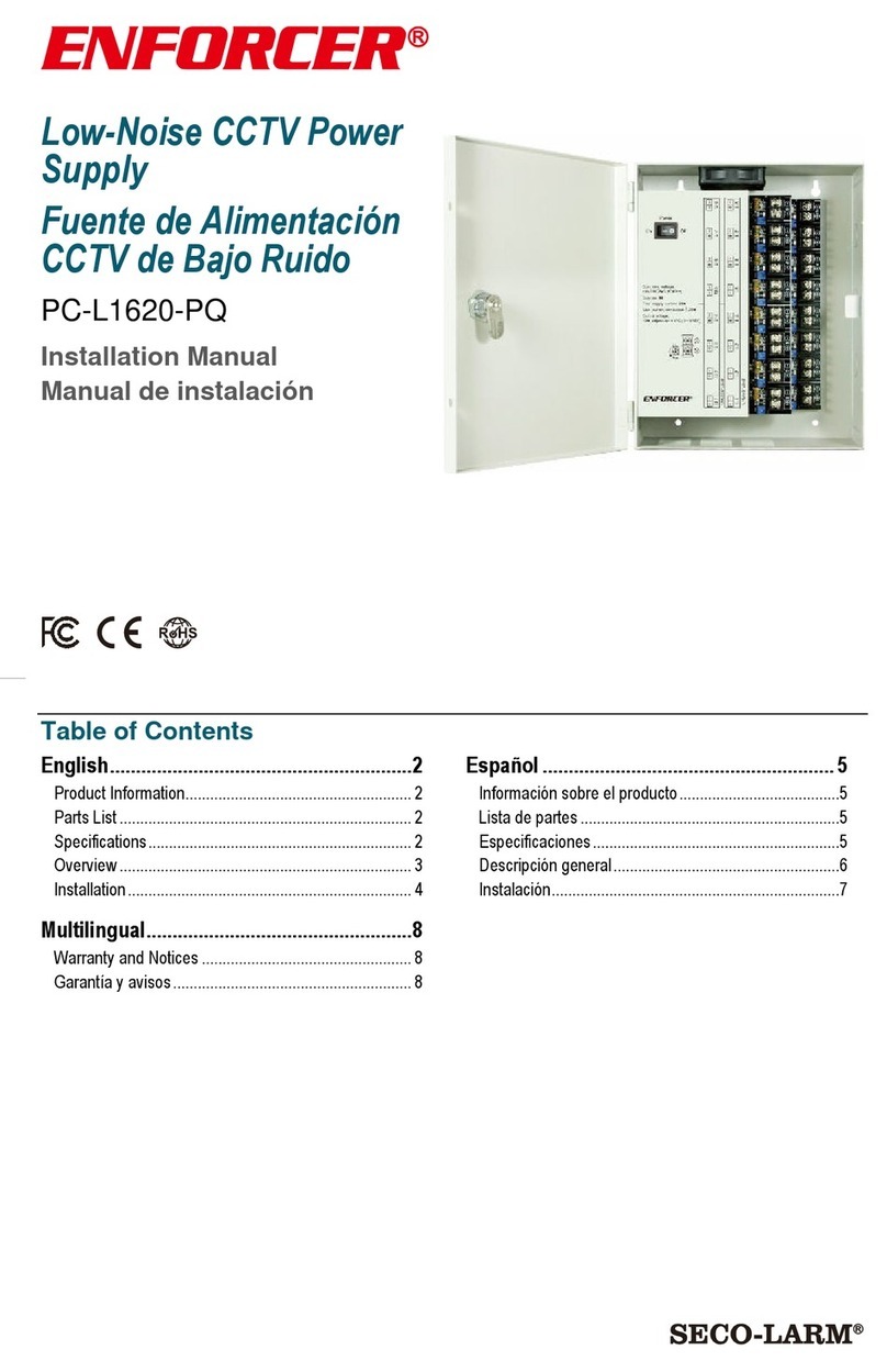 ENFORCER PC-L1620-PQ installation manual