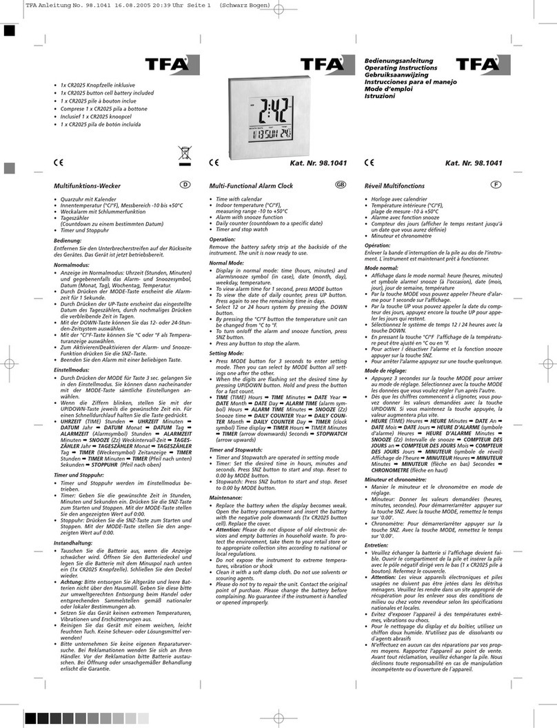 TFA 98.1041 operating instructions