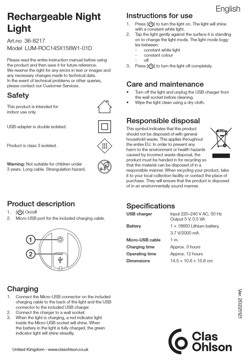 Clas Ohlson LUM-ROC145X158W1-01D instruction manual Clas Ohlson LUM-ROC145X158W1-01D instruction manual