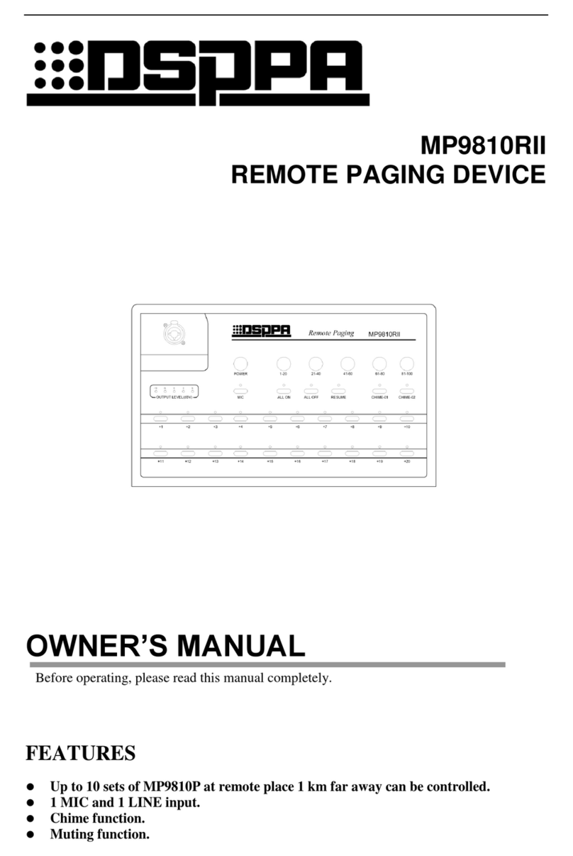 DSPPA MP9810RII owner's manual