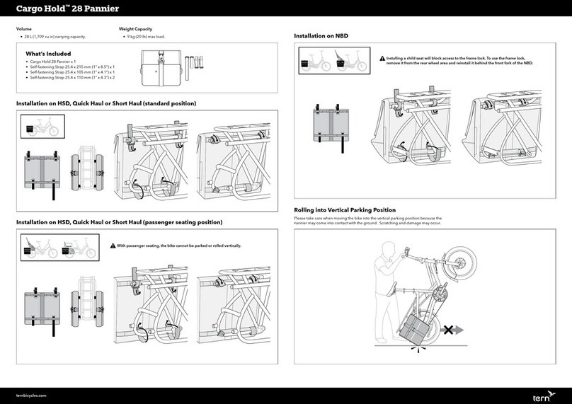 Tern Bicycles Cargo Hold 28 Pannier quick start guide