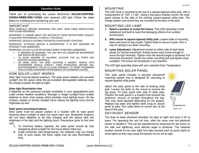 Larson Electronics SOL240-2XWP50E2X200A-RMBB-DNS-7.63SQ User manual