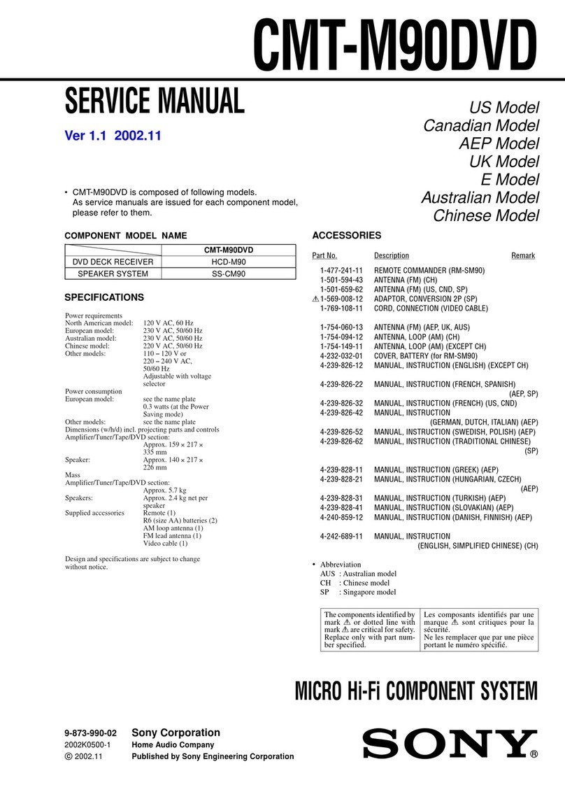Sony SS-CM90 User manual