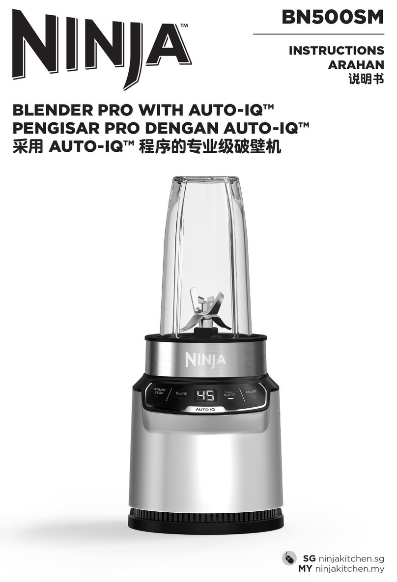 Ninja BLENDER PRO WITH AUTO-IQ BN500SM User manual
