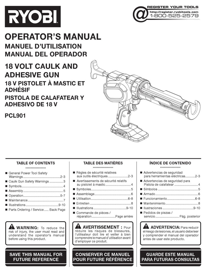 Ryobi PCL901 User manual